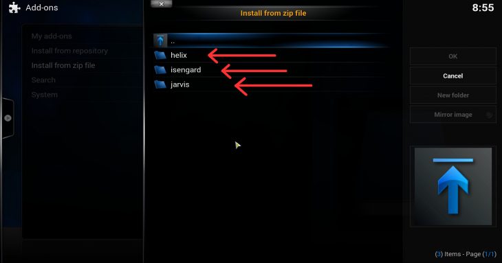 SuperRepo select your Kodi version