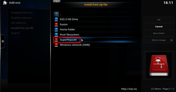 Kodi install from SuperRepoAll