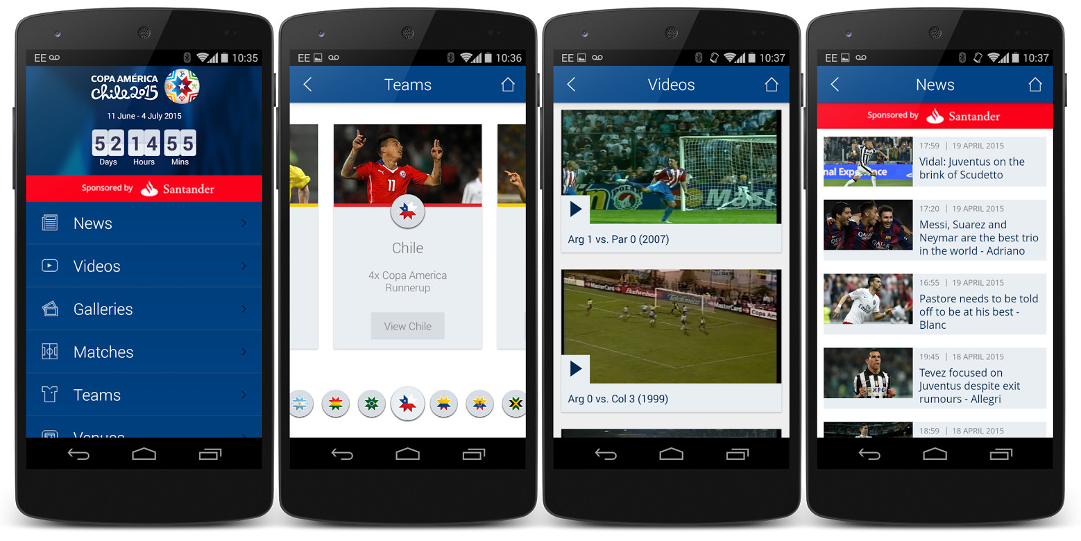 Copa America 2015 app