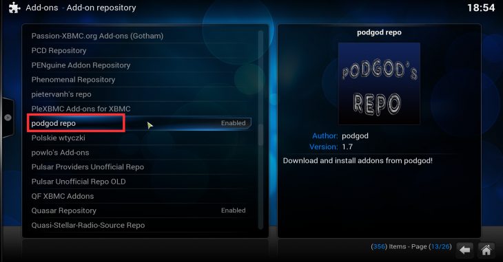 Install podgod repo from SuperRepo