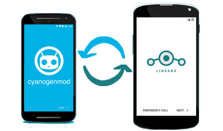 Migrate from CyanogenMod to Lineage OS