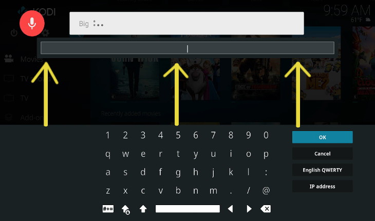 Kodi 18 voice to text